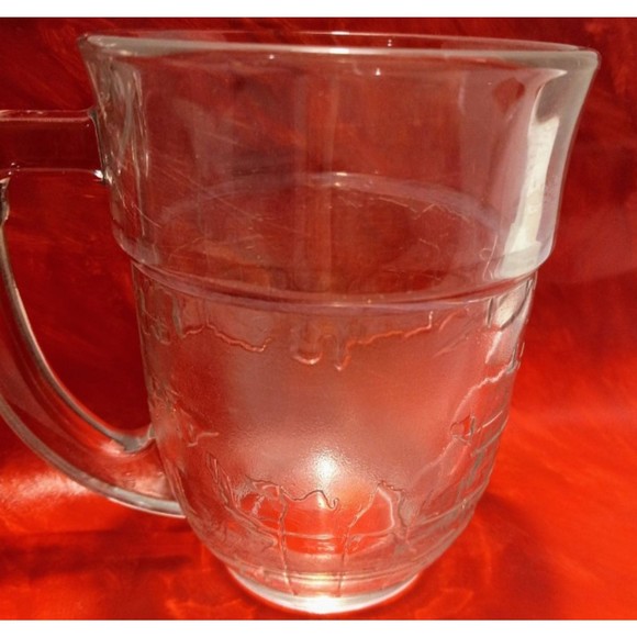 Glass Barrel Style World Map Mug-Frosted Countries-Hot Chocolate-Root Beer - Picture 3 of 5